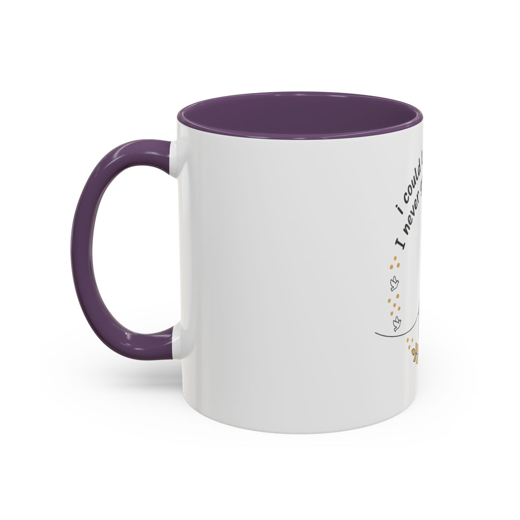 Faith & Hope Accent Mug — "I Could Lose My Hair But I’m Never Going To Lose My Faith" (Lavender Ribbon)