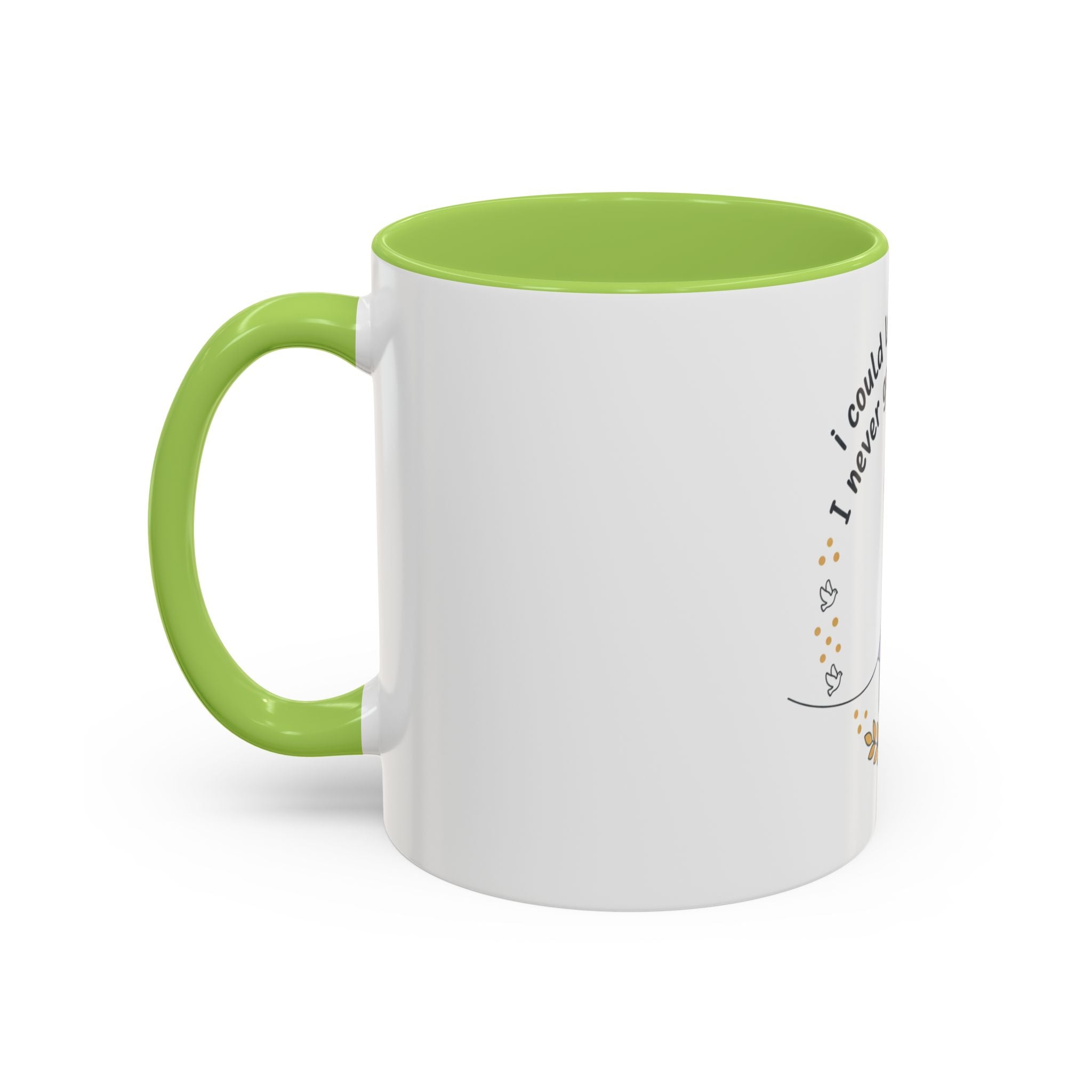 Faith & Hope Accent Mug — "I Could Lose My Hair But I’m Never Going To Lose My Faith" (Lavender Ribbon)